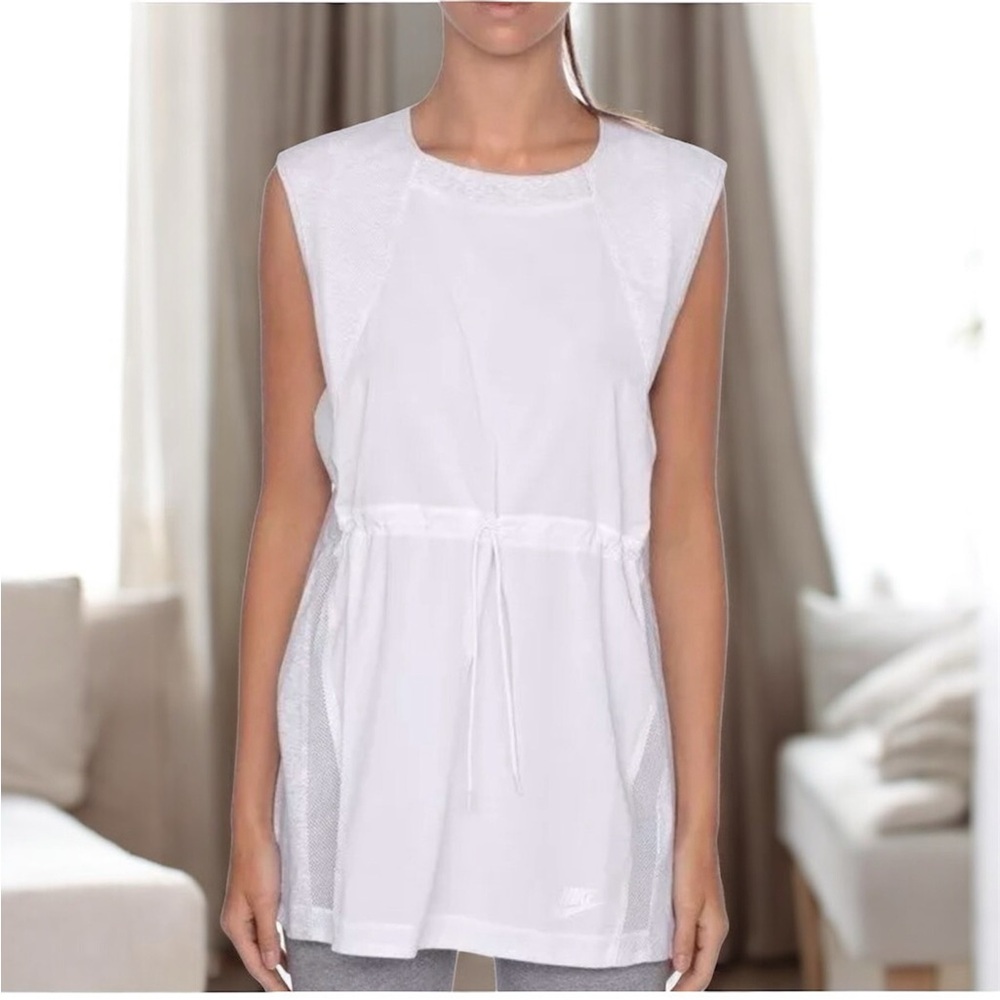 Nike Bonded Grey Sleeveless Muscle Tee Relaxed Fit Tank Top Women’s Size XS